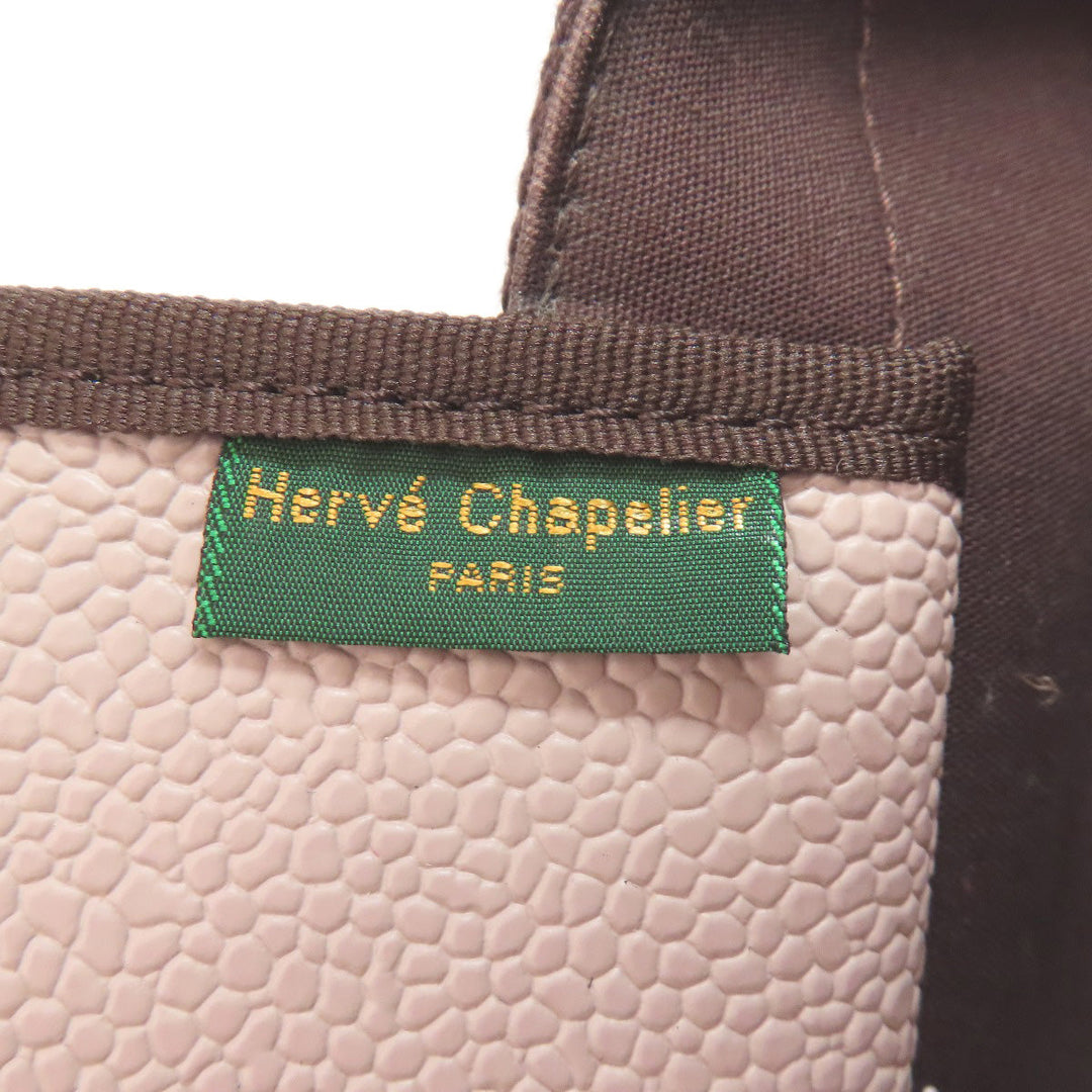 Herve Chapelier Handbag cotton gray Boat-shaped tote