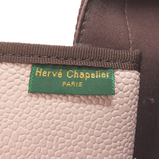 Herve Chapelier Handbag cotton gray Boat-shaped tote