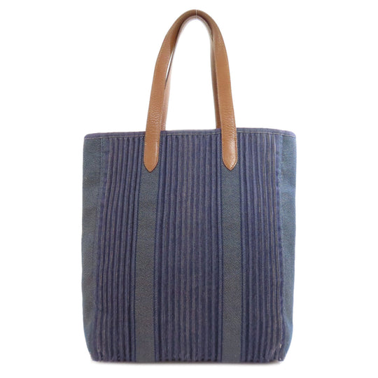HERMES Tote Bag canvas Navy Calicut Women Used Authentic