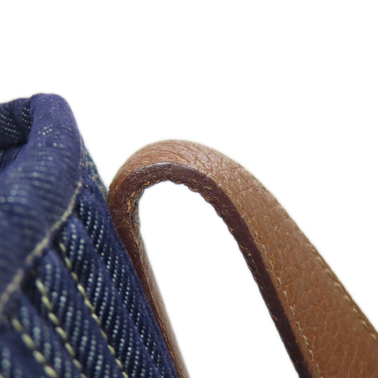 HERMES Tote Bag canvas Navy Calicut Women Used Authentic
