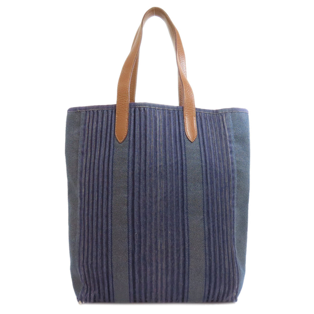 HERMES Tote Bag canvas Navy Calicut Women Used Authentic