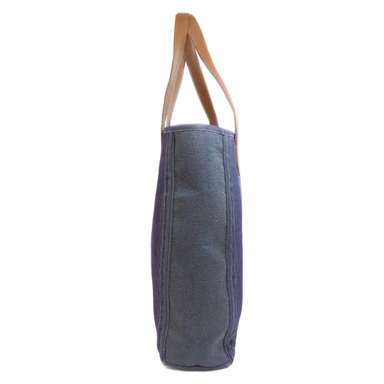 HERMES Tote Bag canvas Navy Calicut Women Used Authentic