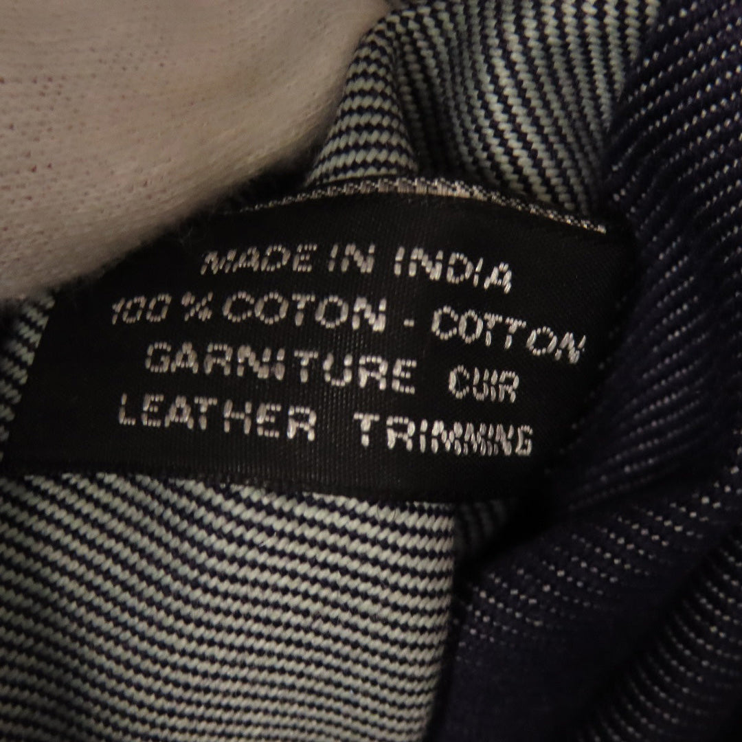 HERMES Tote Bag canvas Navy Calicut Women Used Authentic