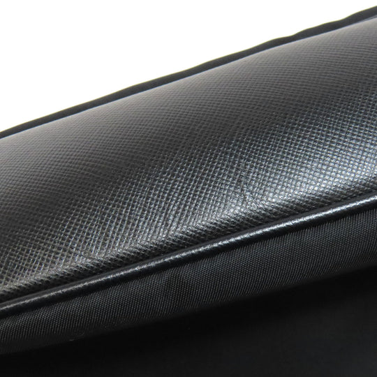 PRADA Shoulder Bag Nylon black logoMetal Women Used Authentic
