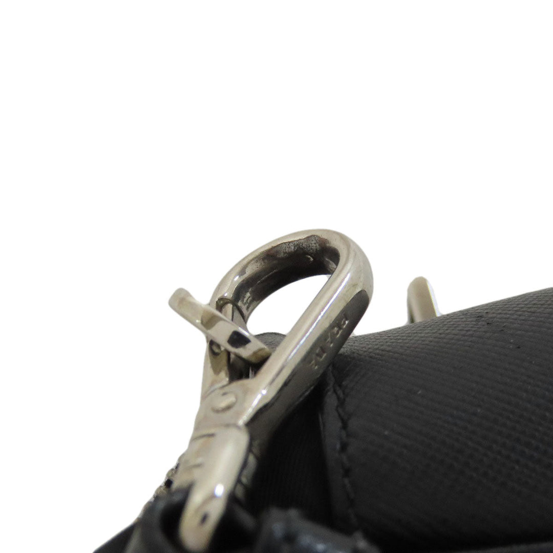 PRADA Shoulder Bag Nylon black logoMetal Women Used Authentic