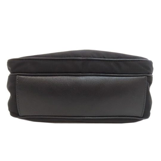 PRADA Shoulder Bag Nylon black logoMetal Women Used Authentic
