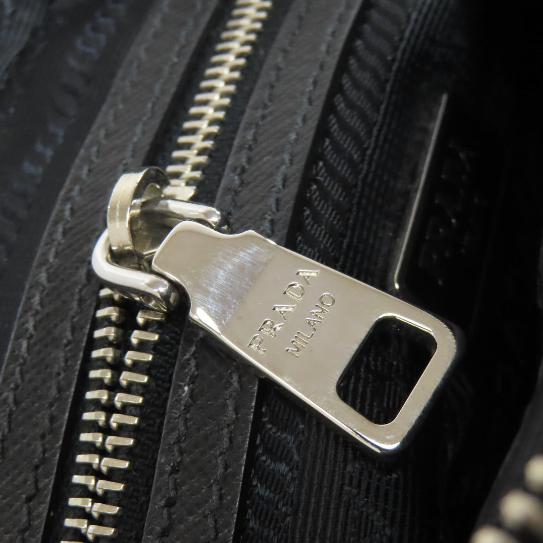 PRADA Shoulder Bag Nylon black logoMetal Women Used Authentic