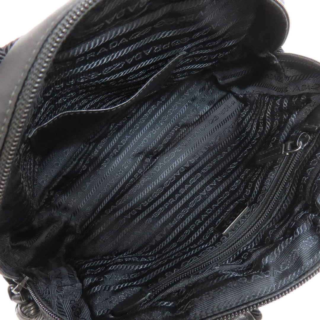 PRADA Handbag Nylon black logoMetal 2WAY
