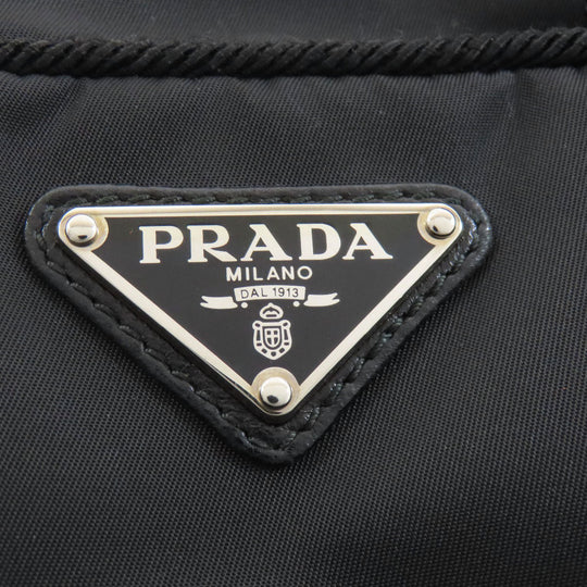 PRADA Handbag Nylon black logoMetal 2WAY