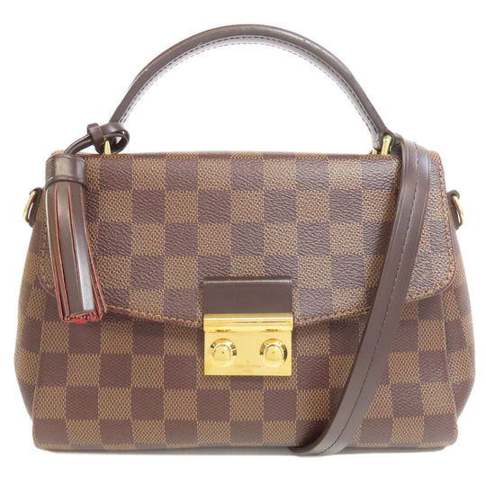 LOUIS VUITTON Handbag N53000 Damier canvas Brown Croisette Women Used Authentic