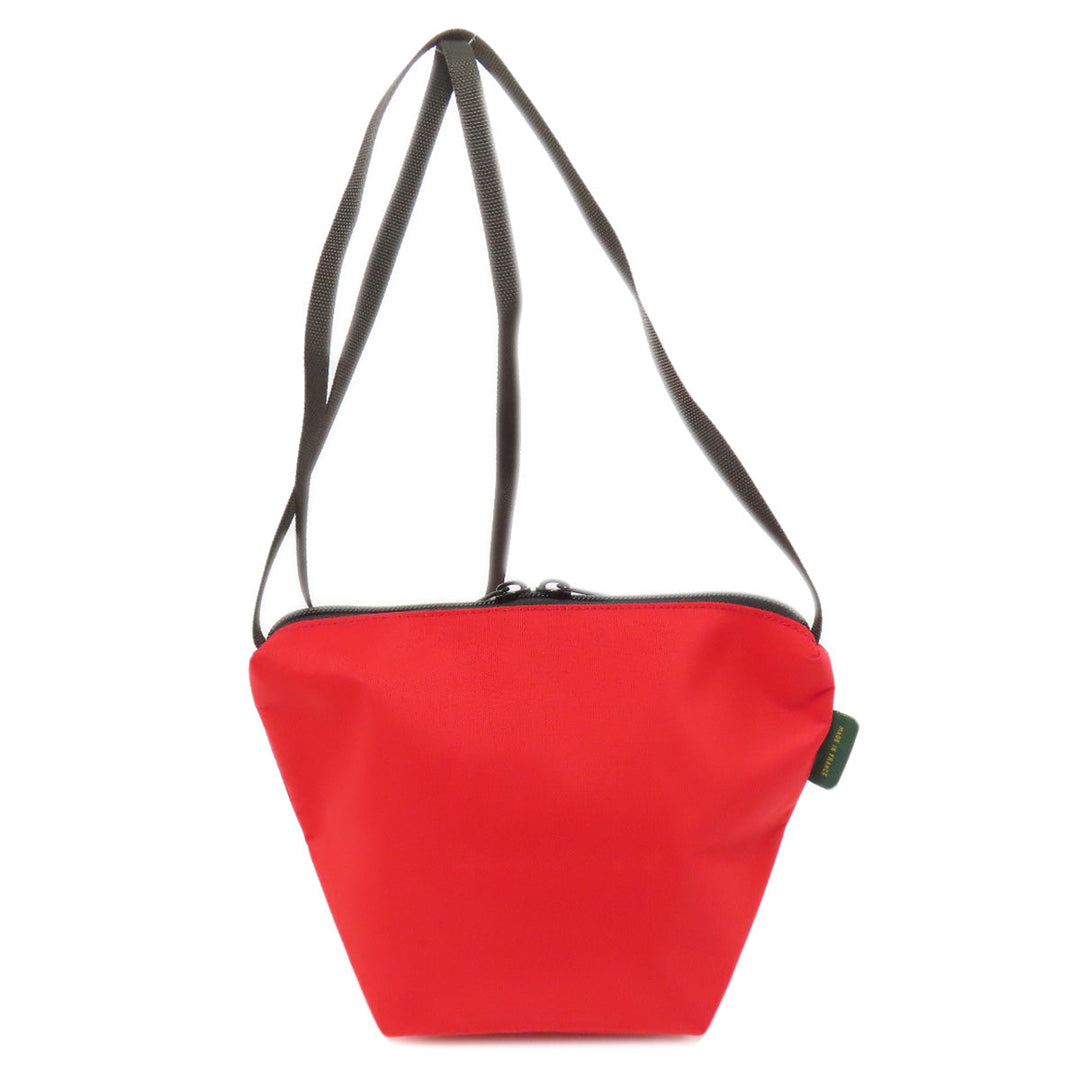 Herve Chapelier Shoulder Bag Nylon Red Simple design Women Used Authentic