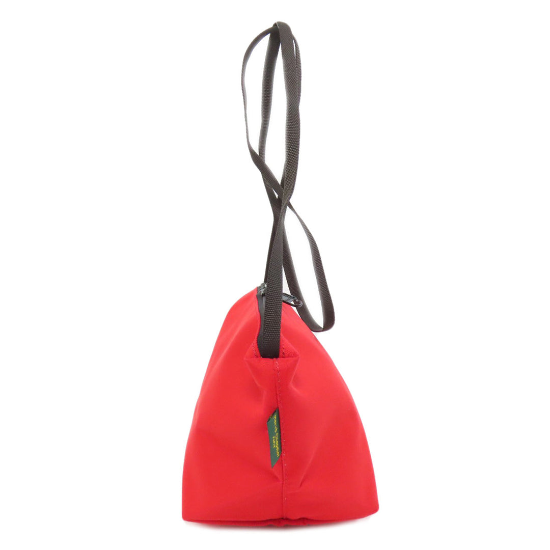 Herve Chapelier Shoulder Bag Nylon Red Simple design Women Used Authentic