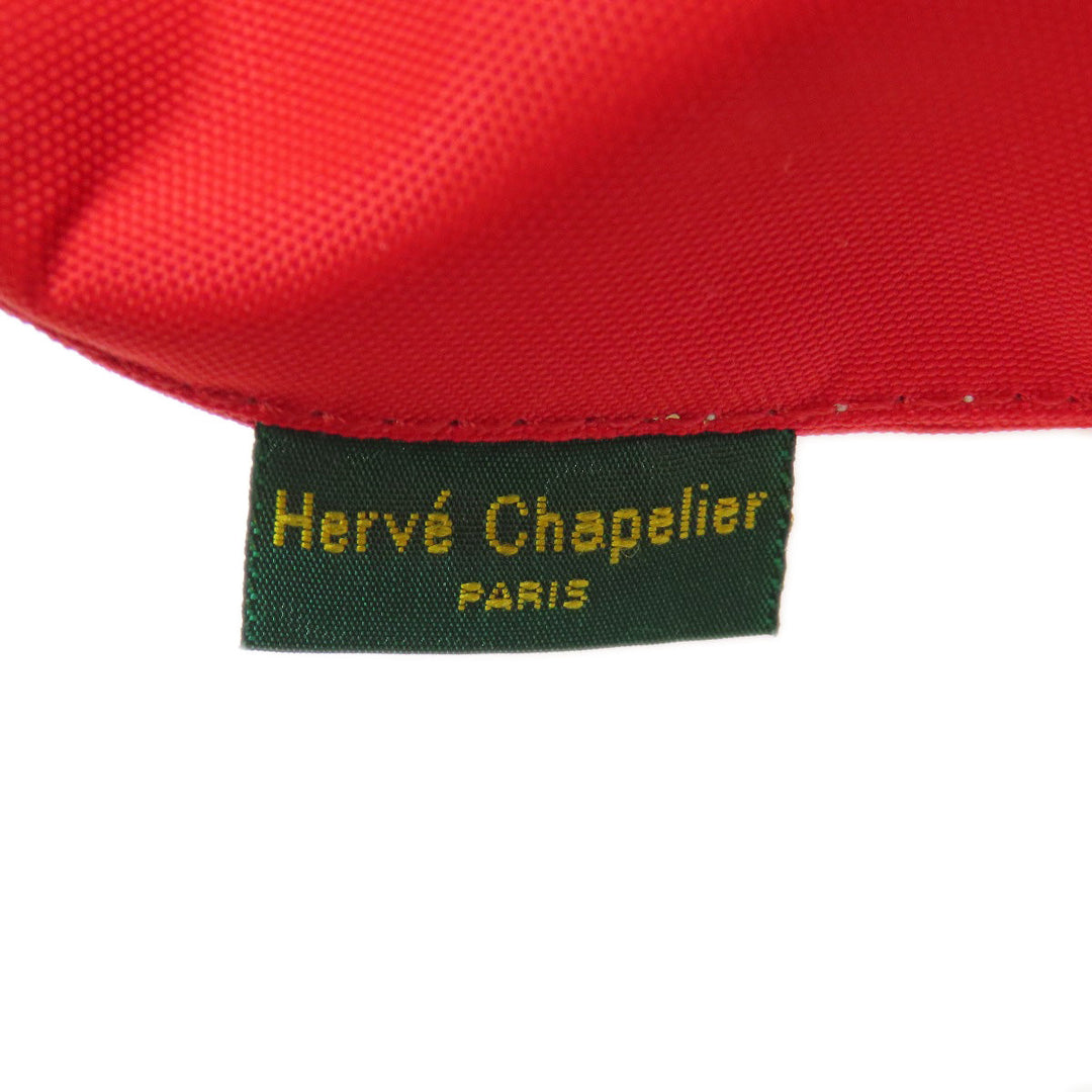 Herve Chapelier Shoulder Bag Nylon Red Simple design Women Used Authentic