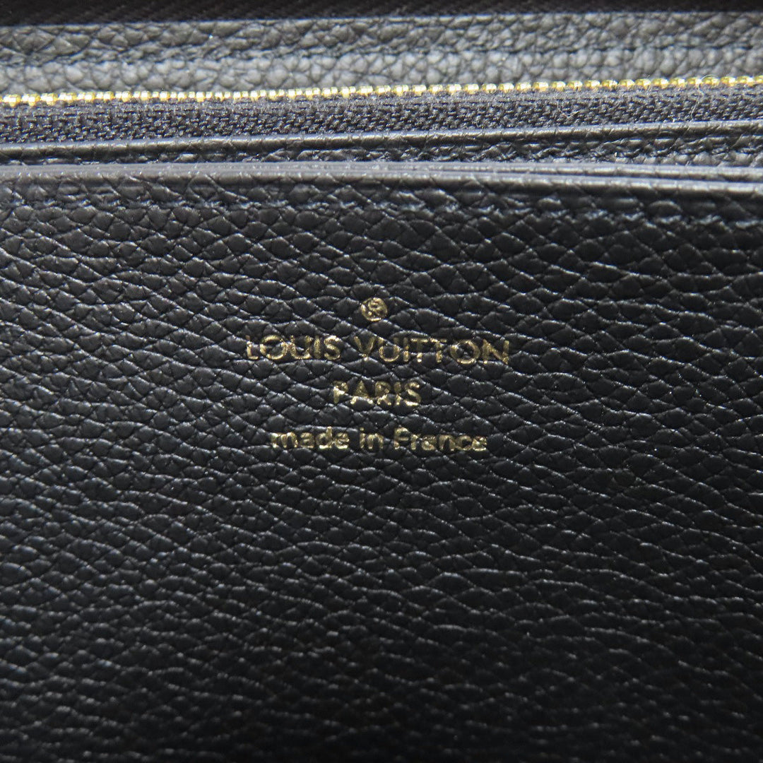 LOUIS VUITTON Long Wallet Purse M69698 Ann Platt black LV Crafty Zippy Wallet Women Used Authentic