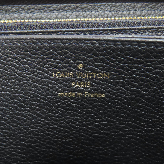 LOUIS VUITTON Long Wallet Purse M69698 Ann Platt black LV Crafty Zippy Wallet Women Used Authentic