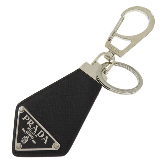 PRADA key ring Saffiano, Metal black logoMetal Women Used Authentic