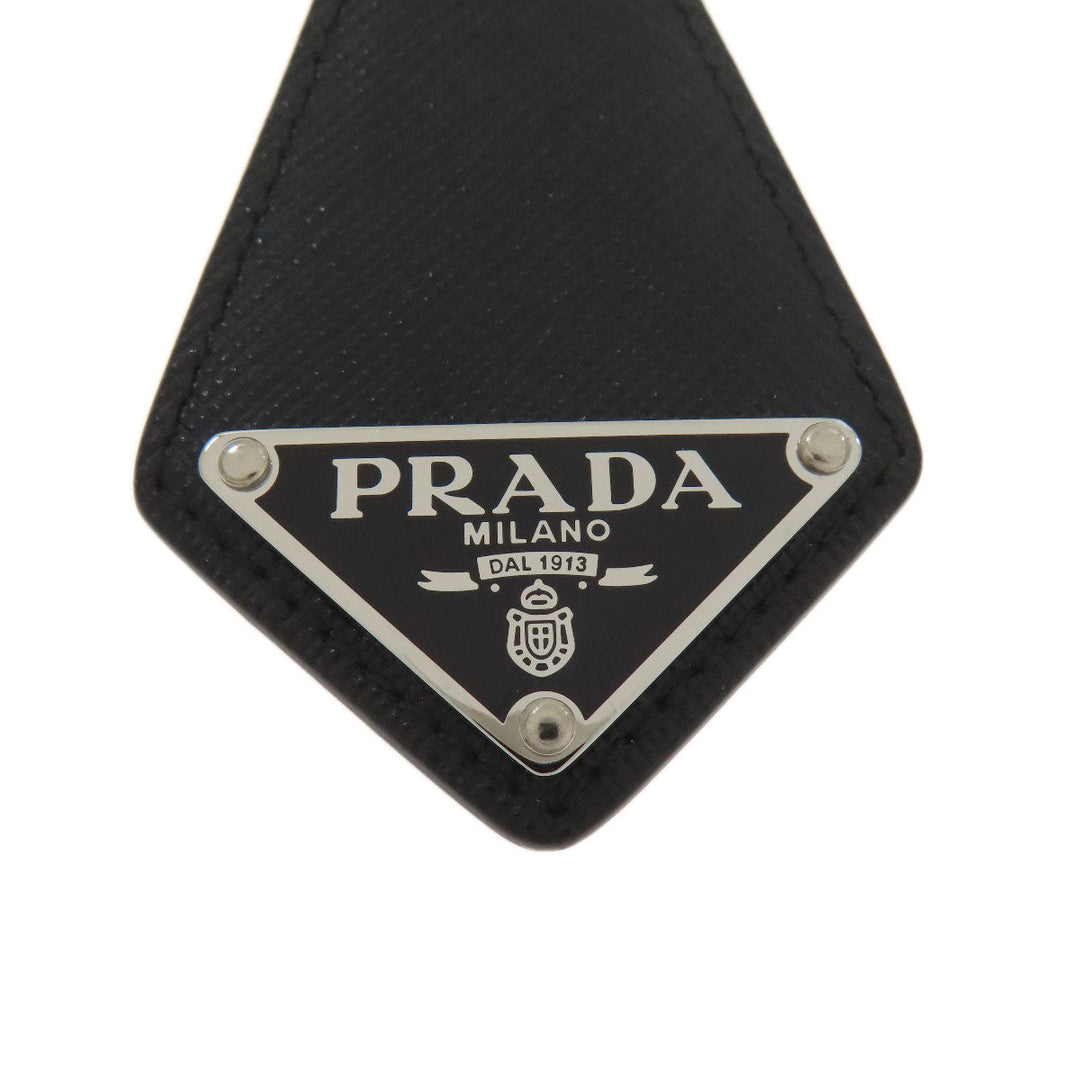 PRADA key ring Saffiano, Metal black logoMetal Women Used Authentic