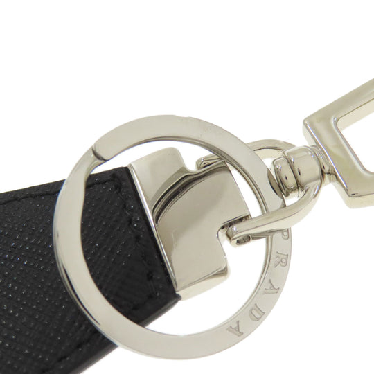PRADA key ring Saffiano, Metal black logoMetal Women Used Authentic