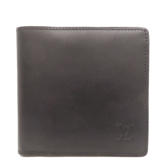 LOUIS VUITTON Bifold Wallet M85016 Nomad leather black Portefeuille�EMarco mens Used Authentic