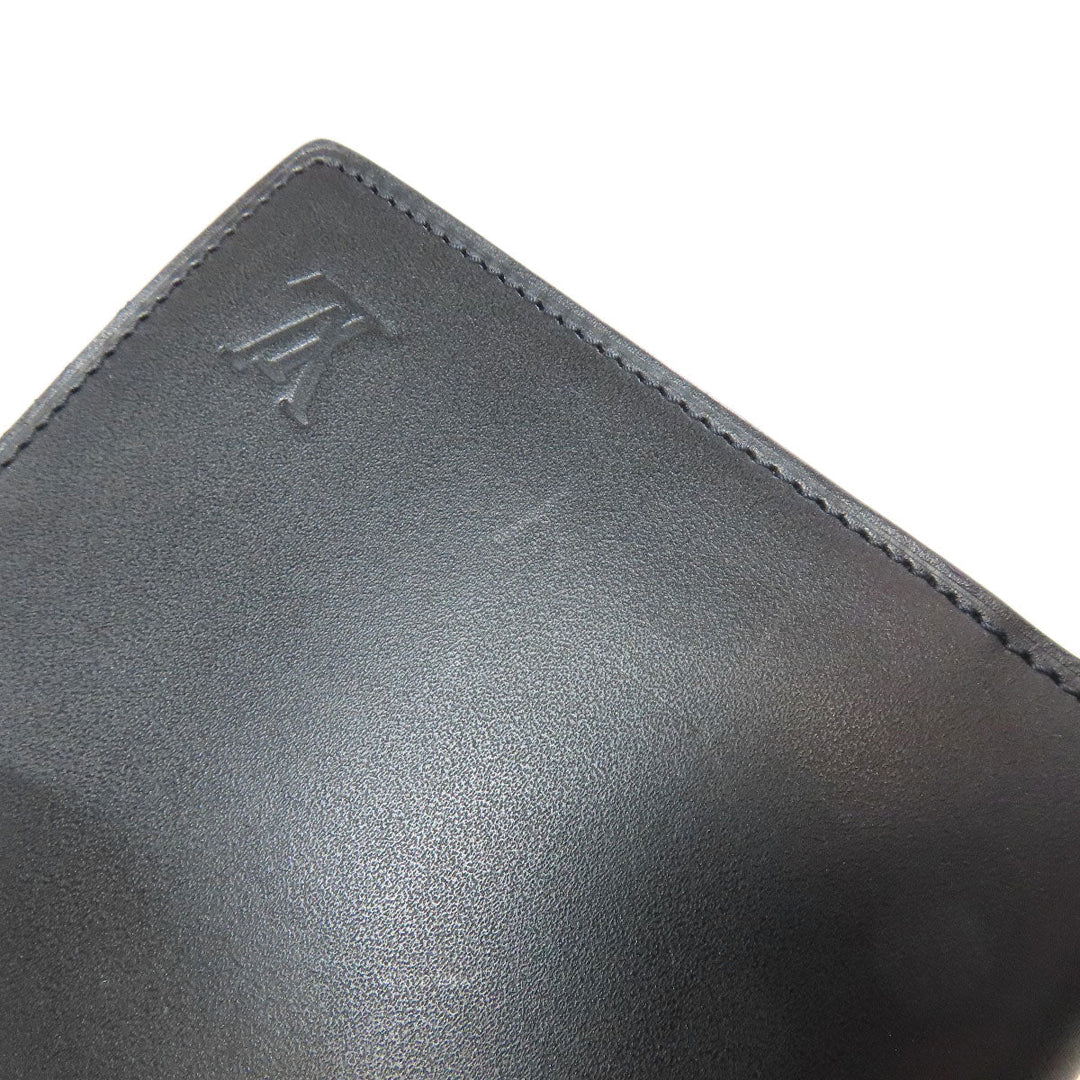 LOUIS VUITTON Bifold Wallet M85016 Nomad leather black Portefeuille�EMarco mens Used Authentic