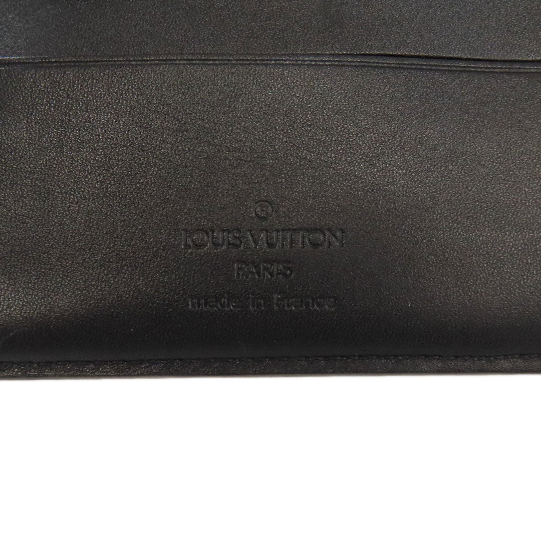 LOUIS VUITTON Bifold Wallet M85016 Nomad leather black Portefeuille�EMarco mens Used Authentic