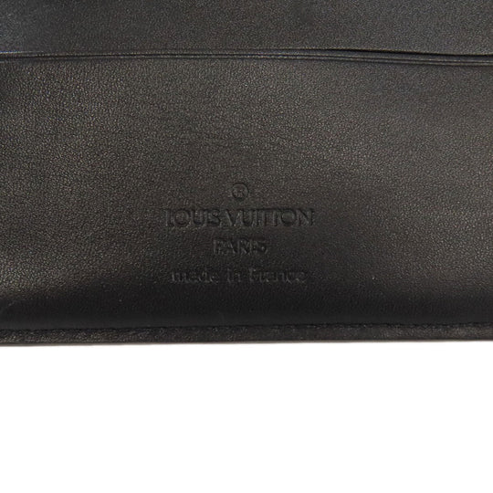 LOUIS VUITTON Bifold Wallet M85016 Nomad leather black Portefeuille�EMarco mens Used Authentic