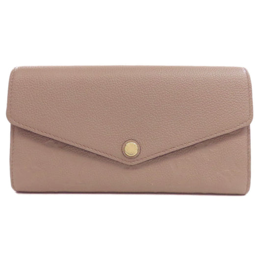 LOUIS VUITTON Long Wallet Purse M68708 Ann Platt beige Portefeuille Sara Women Used Authentic