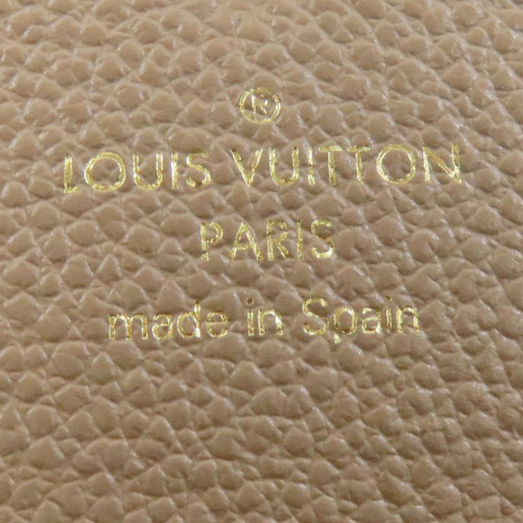 LOUIS VUITTON Long Wallet Purse M68708 Ann Platt beige Portefeuille Sara Women Used Authentic