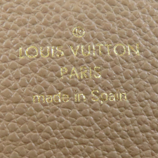 LOUIS VUITTON Long Wallet Purse M68708 Ann Platt beige Portefeuille Sara Women Used Authentic