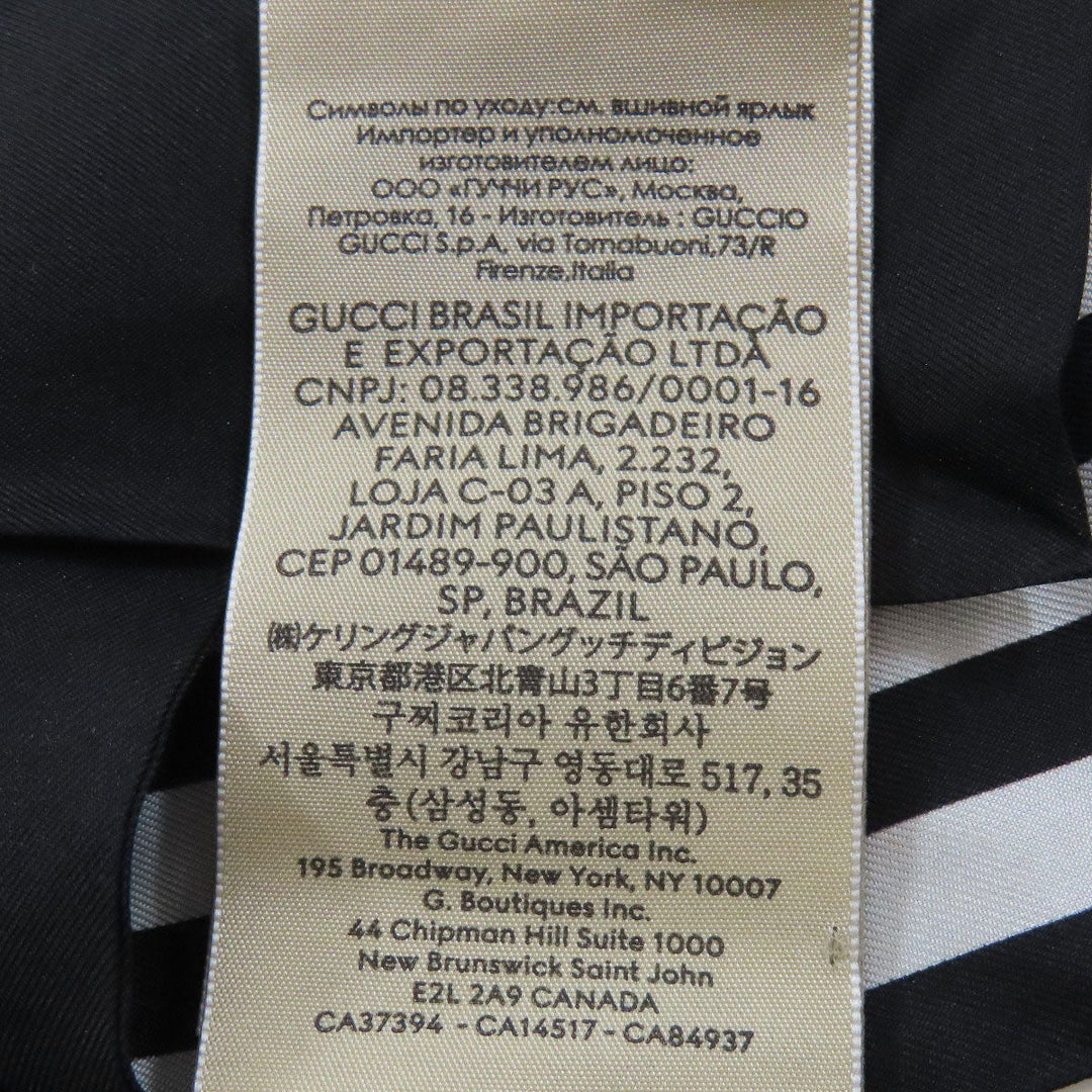GUCCI scarf 703568 silk black adidas collaboration Women Used Authentic
