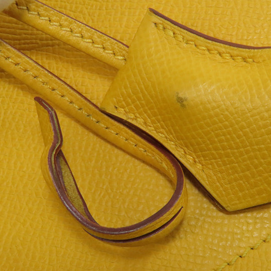 HERMES Tote Bag Epsom yellow Bolide 31 SilverMetal