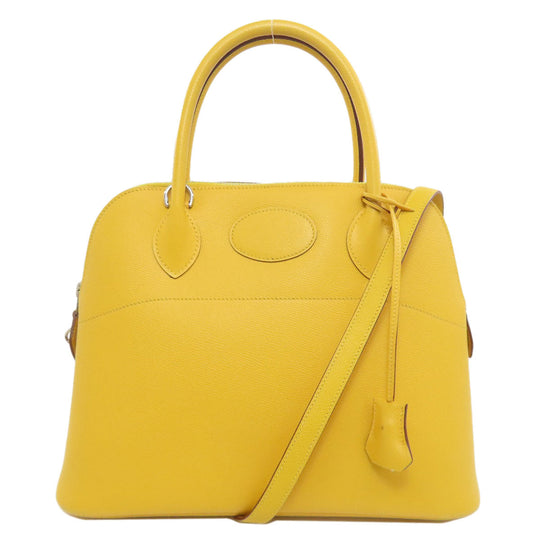 HERMES Tote Bag Epsom yellow Bolide 31 SilverMetal