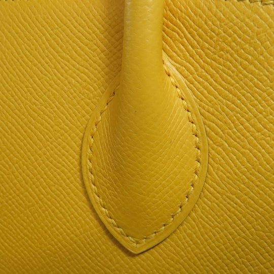 HERMES Tote Bag Epsom yellow Bolide 31 SilverMetal