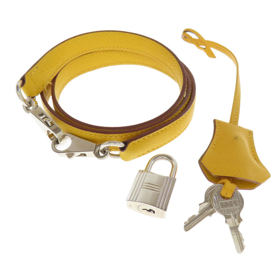HERMES Tote Bag Epsom yellow Bolide 31 SilverMetal