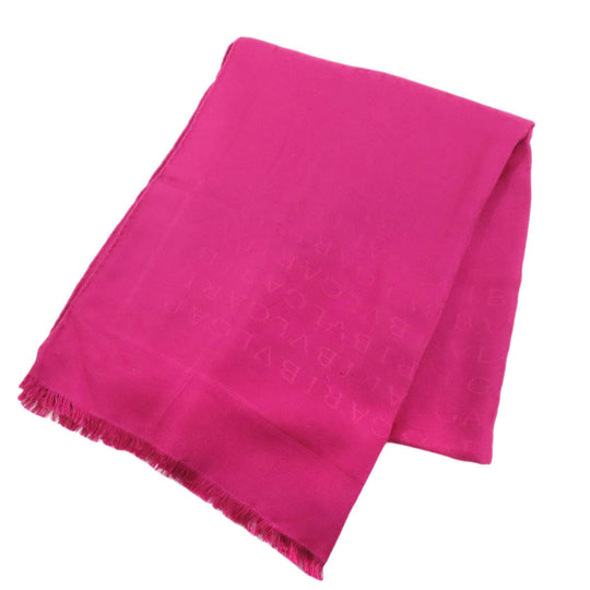 BVLGARI scarf silk pink Stole Logomania