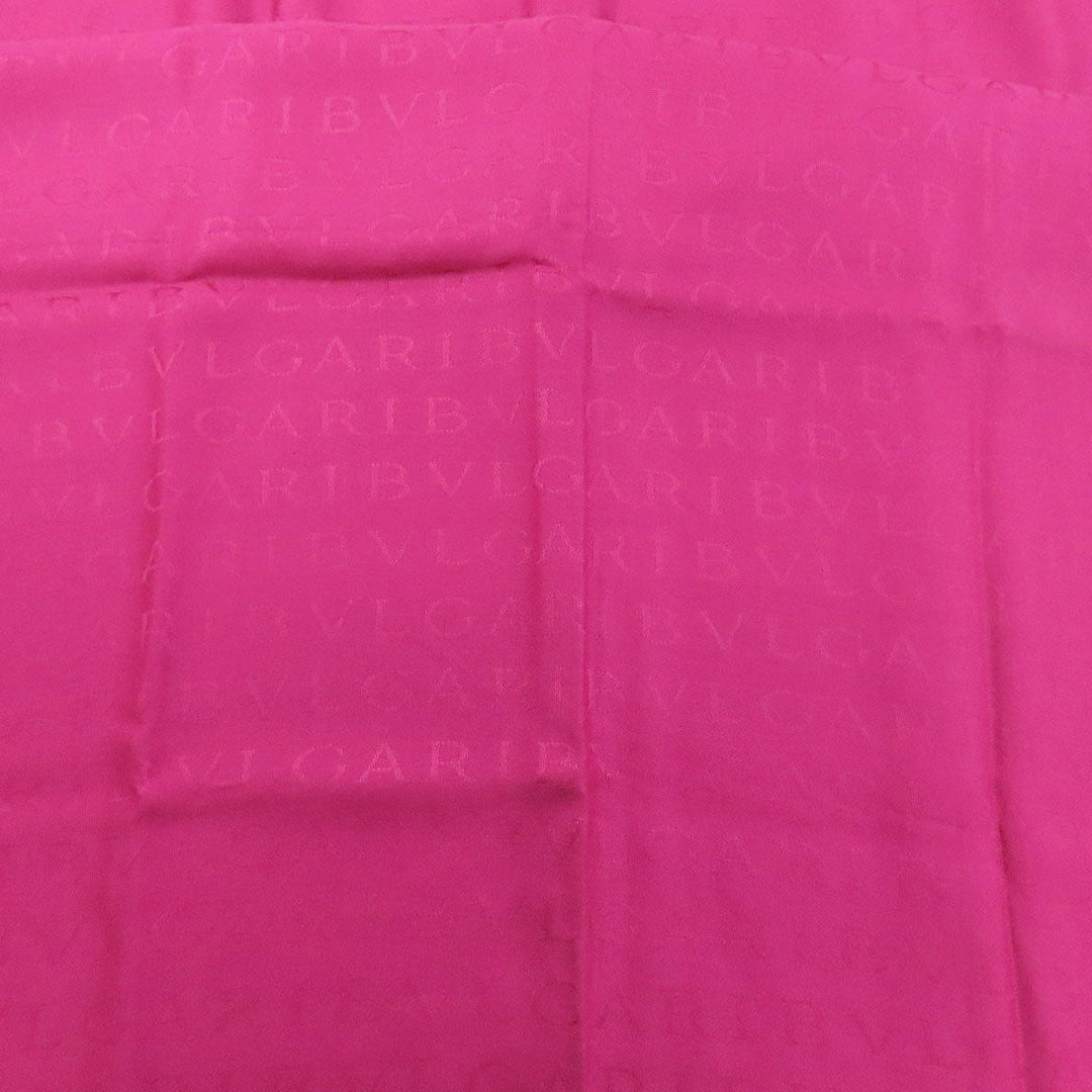 BVLGARI scarf silk pink Stole Logomania