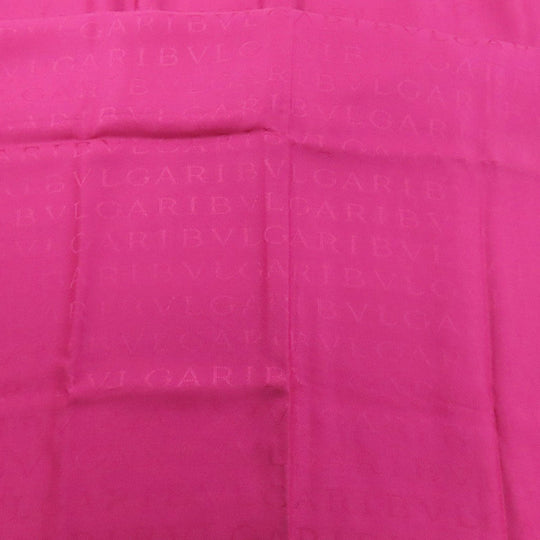 BVLGARI scarf silk pink Stole Logomania