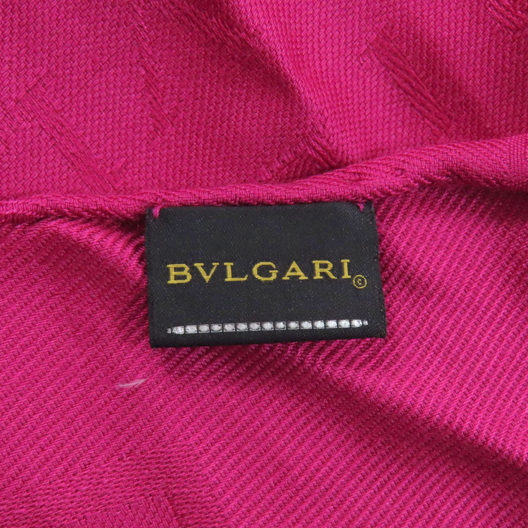 BVLGARI scarf silk pink Stole Logomania