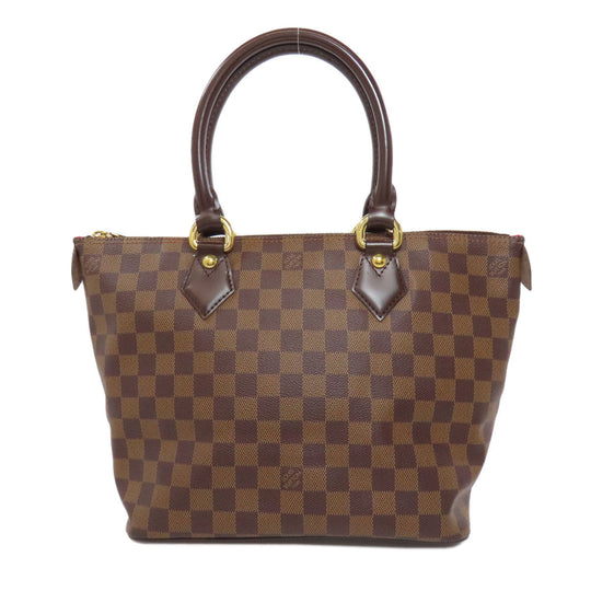 LOUIS VUITTON Tote Bag N51183 Damier canvas Brown Saleya PM Women Used Authentic