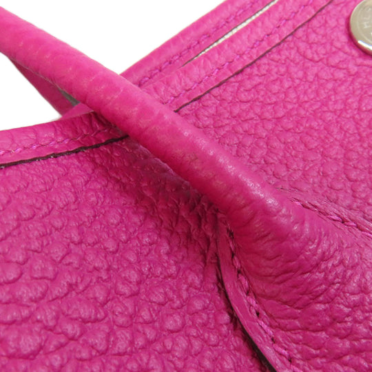 HERMES Handbag Country purple Garden Party TPM SilverMetal Women Used Authentic