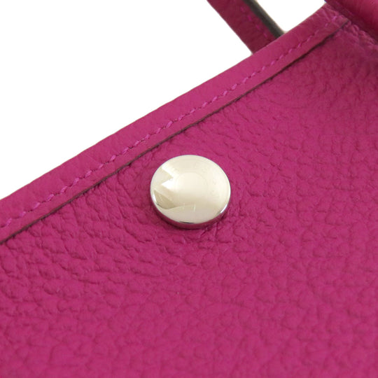 HERMES Handbag Country purple Garden Party TPM SilverMetal Women Used Authentic