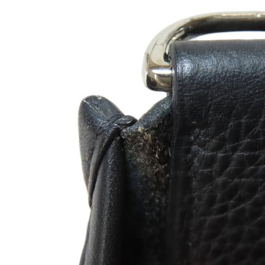 HERMES Shoulder Bag Taurillon Clemence black Evelyn 3 PM SilverMetal Women Used Authentic