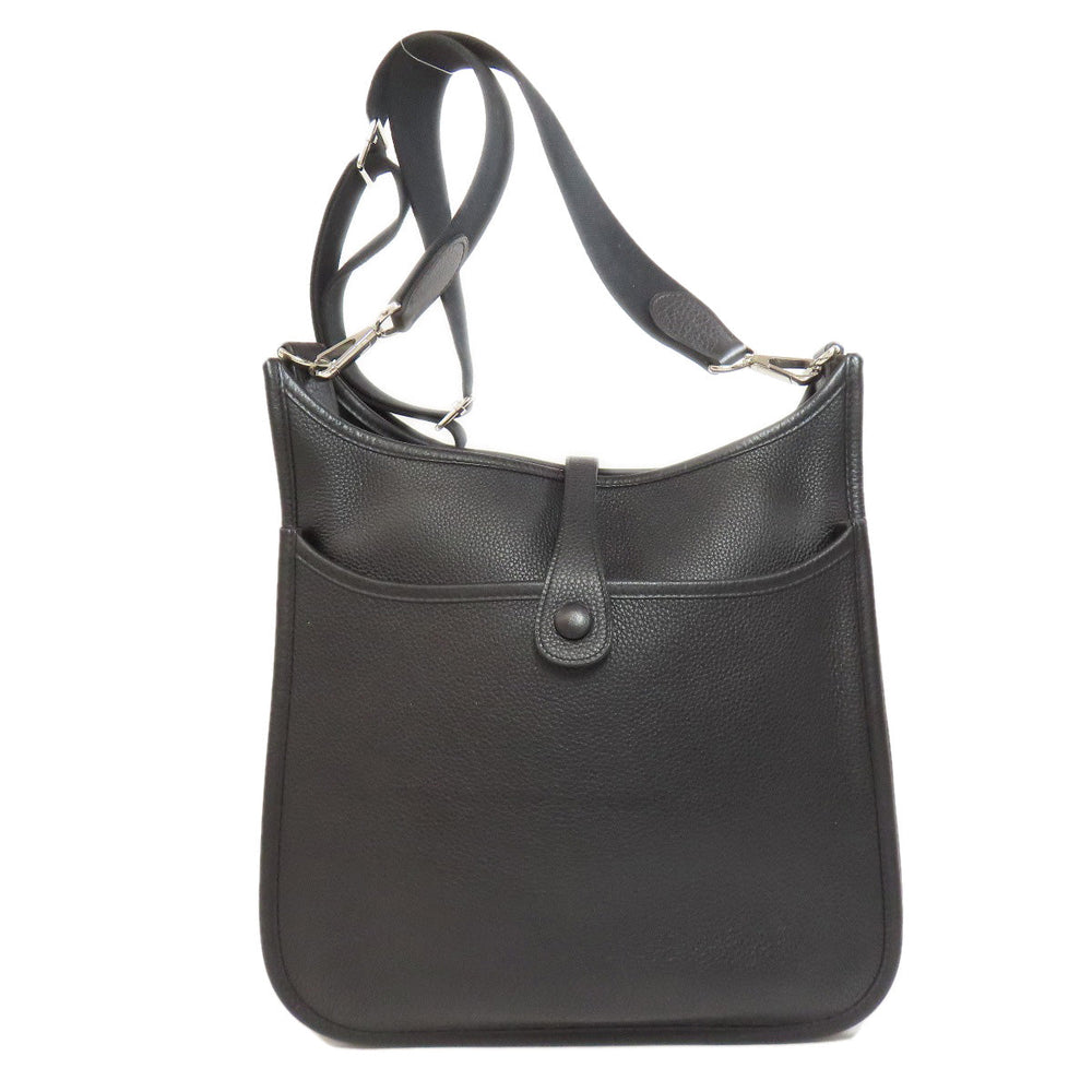 HERMES Shoulder Bag Taurillon Clemence black Evelyn 3 PM SilverMetal Women Used Authentic
