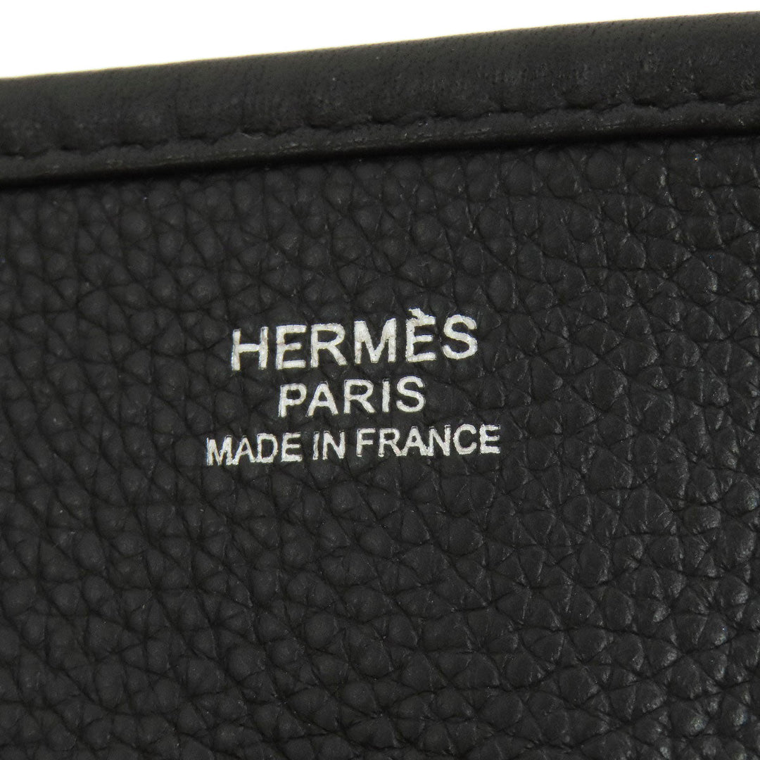 HERMES Shoulder Bag Taurillon Clemence black Evelyn 3 PM SilverMetal Women Used Authentic