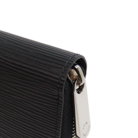 LOUIS VUITTON Long Wallet Purse M61857 Epi black Zippy wallet Women Used Authentic