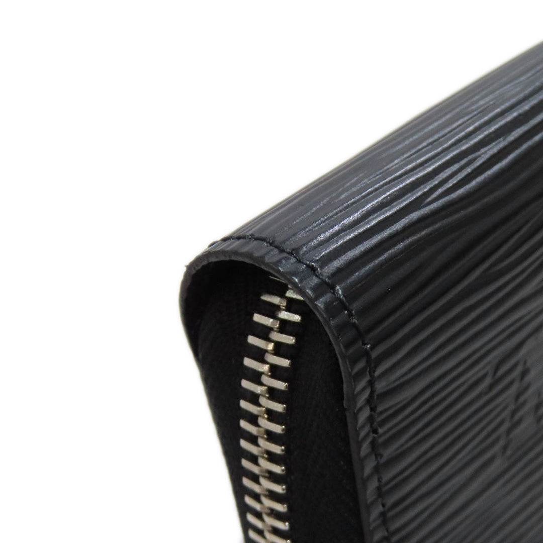LOUIS VUITTON Long Wallet Purse M61857 Epi black Zippy wallet Women Used Authentic