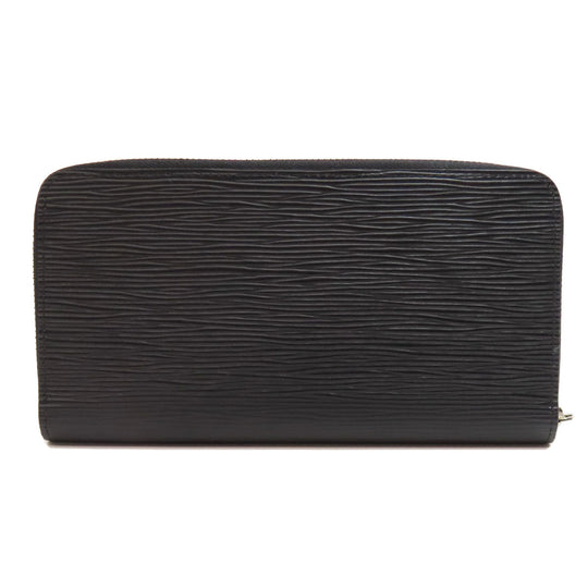 LOUIS VUITTON Long Wallet Purse M61857 Epi black Zippy wallet Women Used Authentic