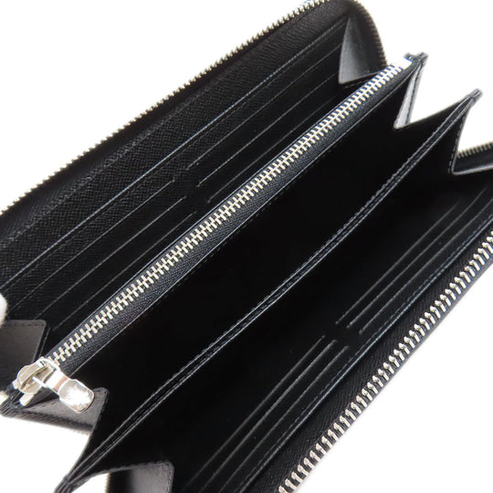 LOUIS VUITTON Long Wallet Purse M61857 Epi black Zippy wallet Women Used Authentic