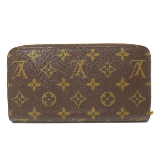 LOUIS VUITTON Long Wallet Purse M42616 Monogram canvas Brown Zippy wallet Women Used Authentic