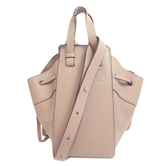 LOEWE Handbag Calfskin gray Hammock mini Women Used Authentic